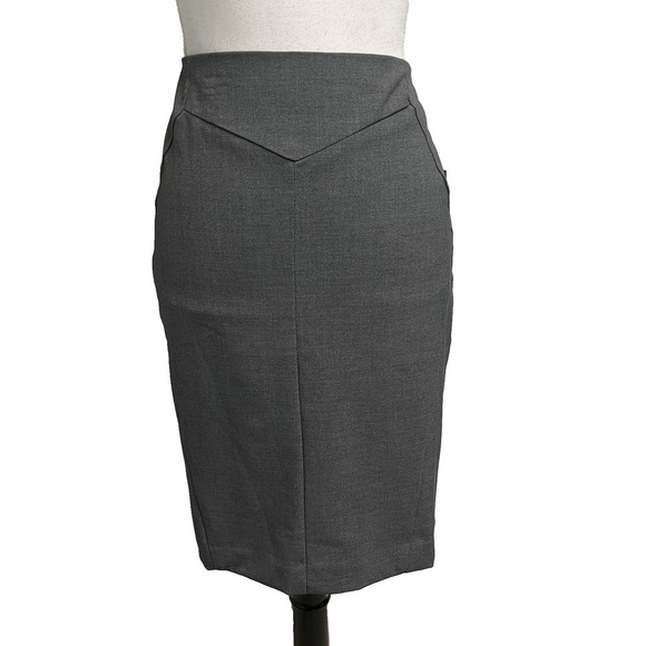 Worthington Skirt size 8 Gray Straight Pencil Knee Stretch Career Church Suit - Picture 1 of 7